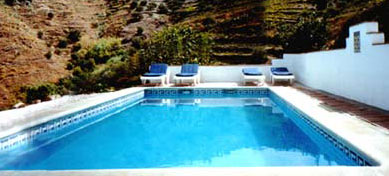 Ample terracing and a pool.  Torrox, Andalucia Spain.